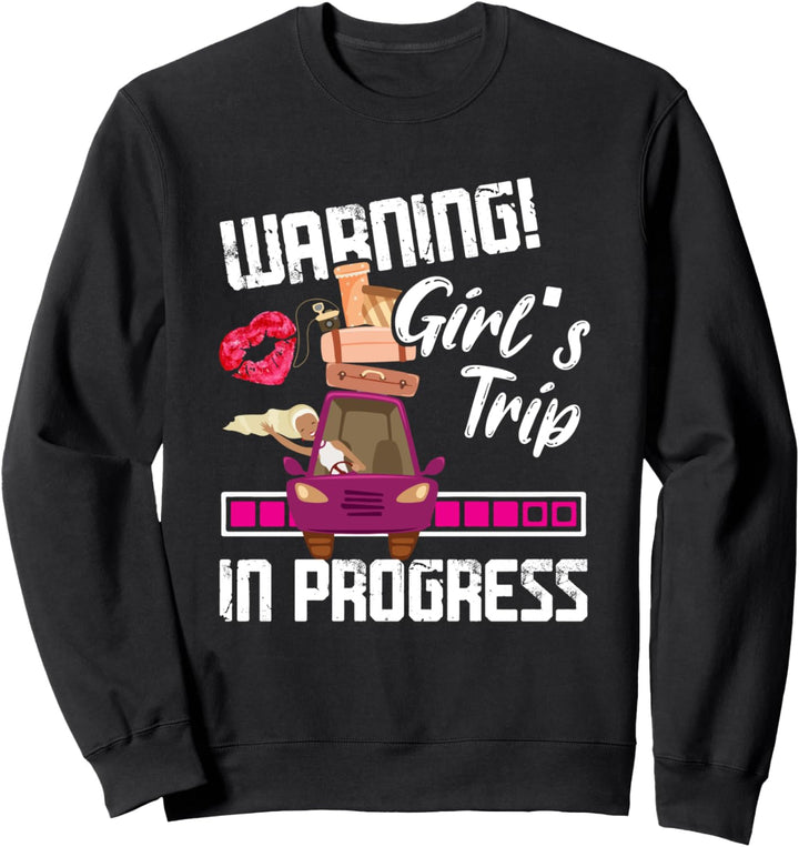 Warnung Mädchen Reise im Gange - Lustiger Urlaub Sweatshirt