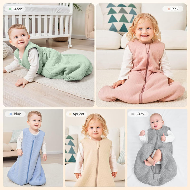 Yoofoss Baby Schlafsack Baumwolle 2.5 TOG Warm Baby Winterschlafsack Weich Babyschlafsack Neugeboren