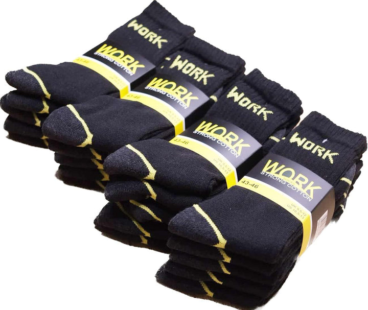 Dunkelstein 5 | 10 | 20 Paar Herren Arbeitssocken 43-46/39-42 Baumwolle Herren Arbeit Worksocken Soc