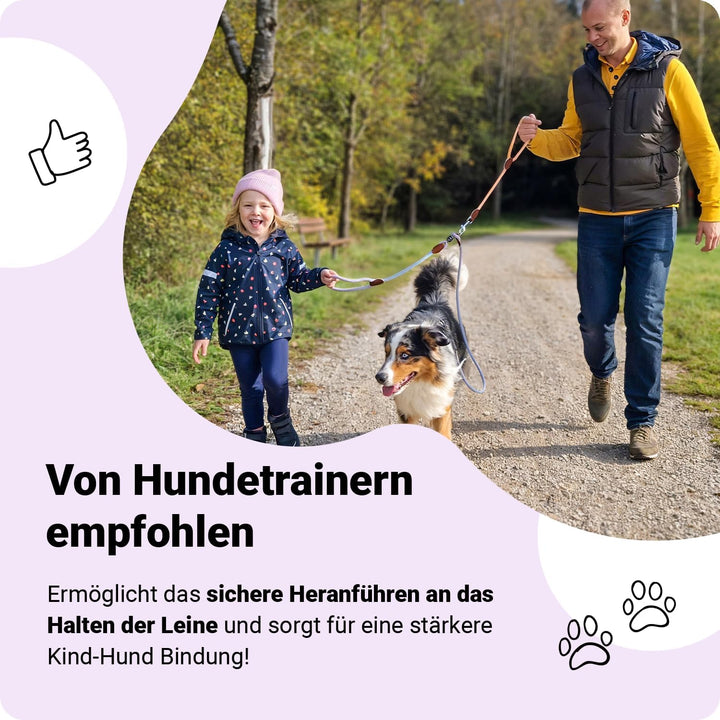 little Captain Zauberleine | kindersichere Premium Hundeleine mit Magnetschlaufe | von Hundetrainern