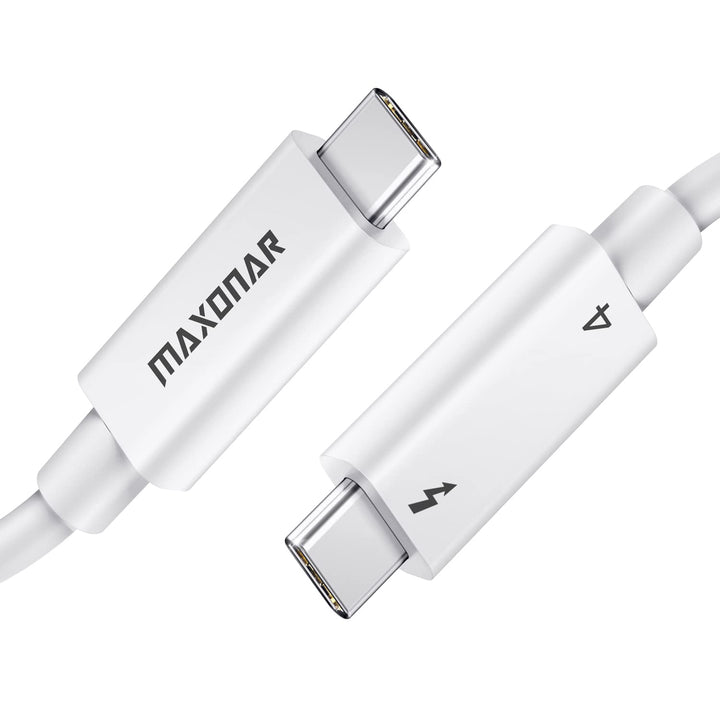 Maxonar [Intel Zertifiziert] Thunderbolt 4 Kabel 2m, TB4 Kabel,USB 4,40Gbits,8K Display,Kompatibel m