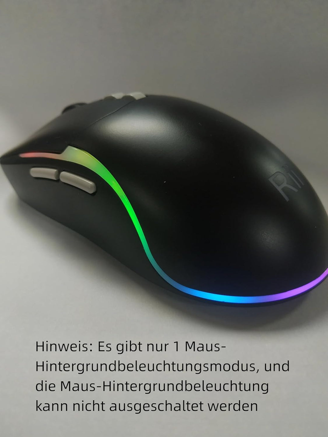Rii Maus und Tastatur Kabellos Gaming, Tastatur Maus Set, Bluetooth + 2,4GHz Verbindung, LED-Hinterg
