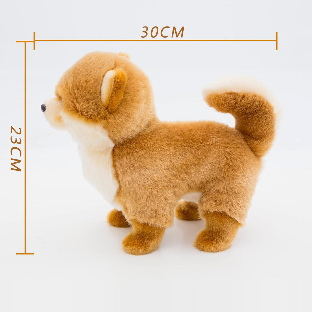 CU-MATE 30,5 cm Pommersche Simulation Plüschtier Hund – realistische Kuscheltiere Welpen Plüschtiere