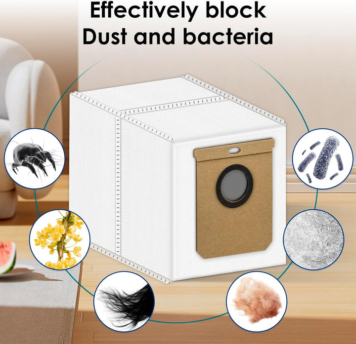 (12 Stück) L50 L60 Hybrid Staubbeutel Ersatz-Staubbeutel kompatibel mit eufy L60 SES, L50 SES Robote