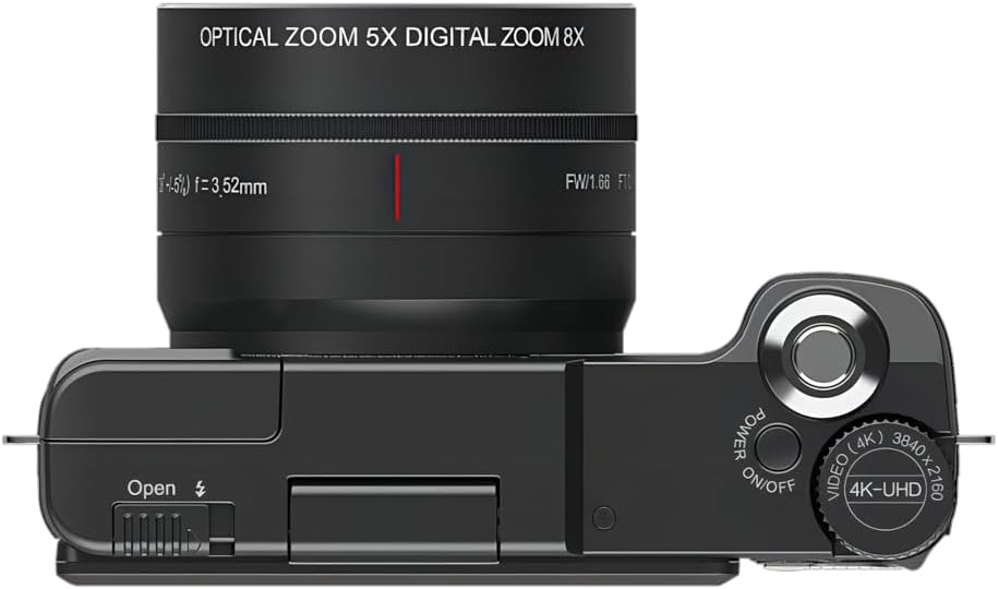 AGFA PHOTO – All-in-one-Vlogging-Set: Kamera VLG-4K Optical, Powerbank-Stativ, Fernbedienung, Mikrof