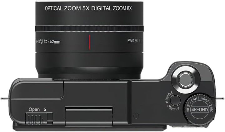 AGFA PHOTO – All-in-one-Vlogging-Set: Kamera VLG-4K Optical, Powerbank-Stativ, Fernbedienung, Mikrof