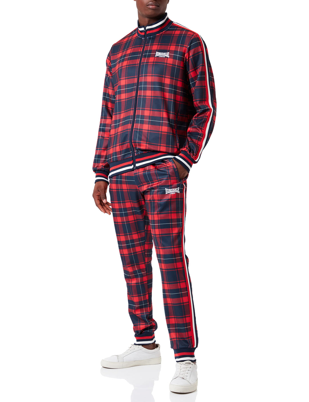 Lonsdale Herren Wickstone Trainingsanzug 3XL Rot/Blau, 3XL Rot/Blau