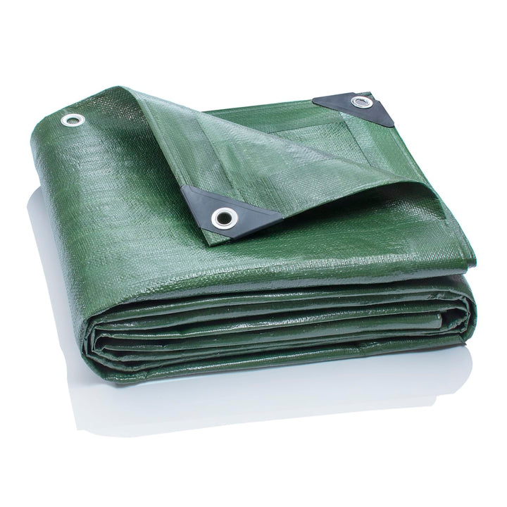 GardenMate 1,5x6m 200g/m² Premium Gewebeplane Abdeckplane Schutzplane Bootsplane Grün schwere Qualit