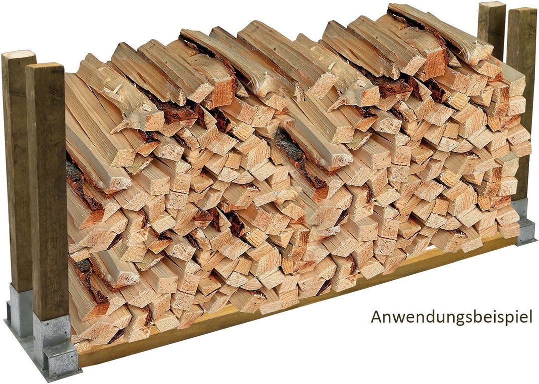 Holz - Stapelhilfe Brennholz Kaminholz Gestell Stapelhilfe Stapelhalter 2er