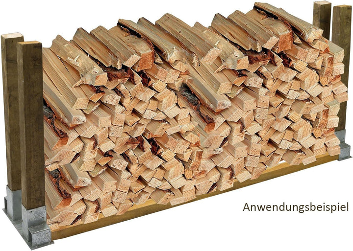 Holz - Stapelhilfe Brennholz Kaminholz Gestell Stapelhilfe Stapelhalter 2er