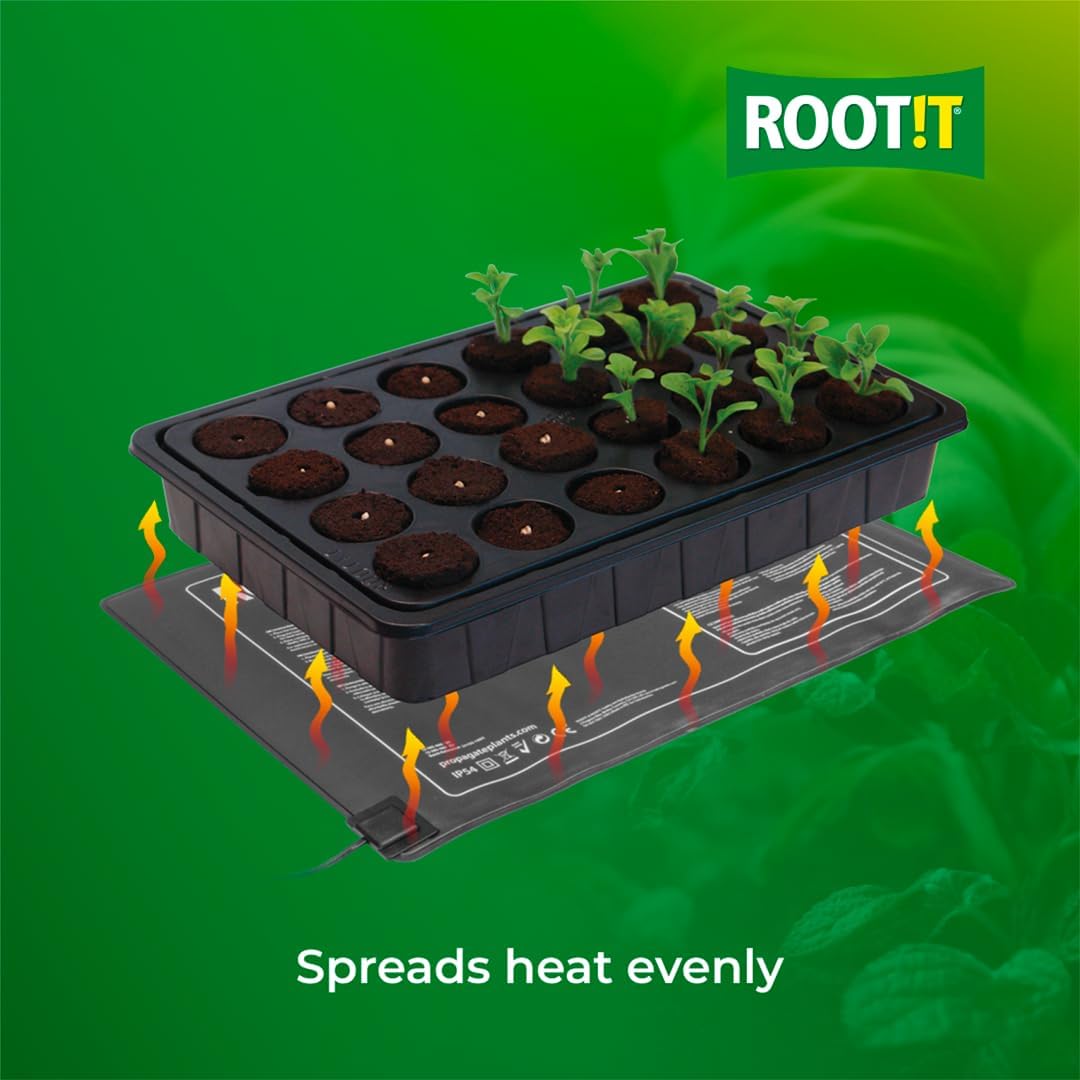 ROOT!T Root Hobby Heizmatte, 11 W, 350 mm x 250 mm, Schwarz, Grösse S - 11 W Small-11W, Small-11W