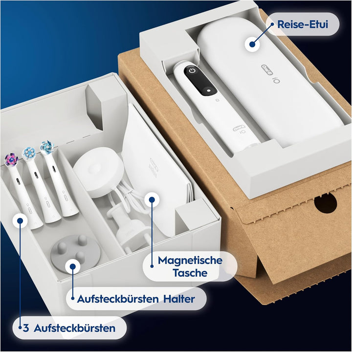 Oral-B iO Series 8 Plus Edition Elektrische Zahnbürste/Electric Toothbrush, PLUS 3 Aufsteckbürsten,
