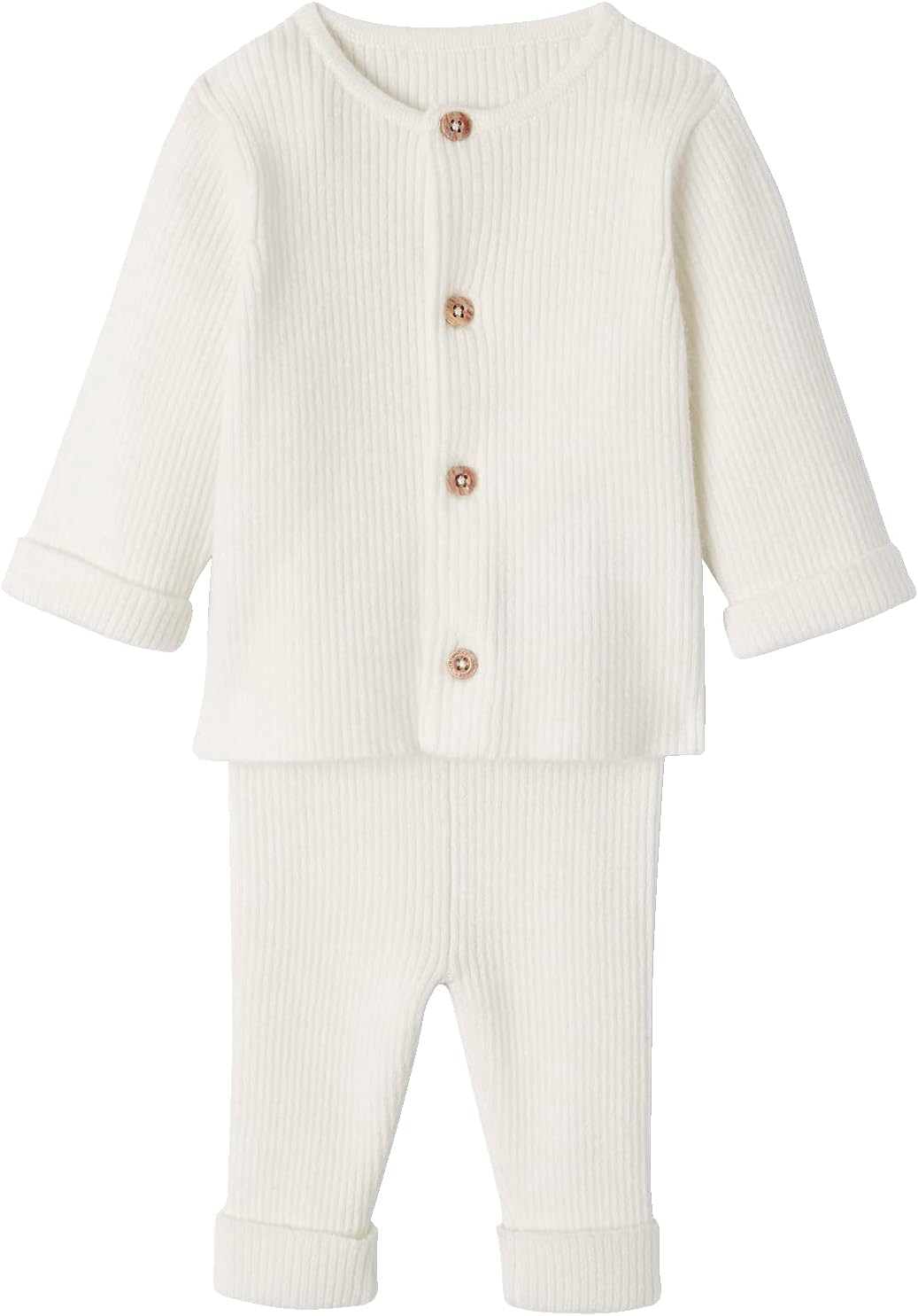 Vertbaudet Baby-Set: Jäckchen & Hose, Strick weiss 71 71 Weiss, 71 Weiss