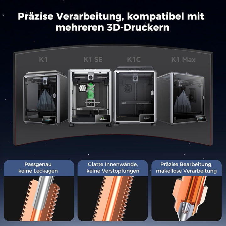 Creality Offizielles K1 Max/K1/K1 SE/K1C Hotend-Upgrade-Kit mit Keramik-Heizblock, Anschluss mit Sch