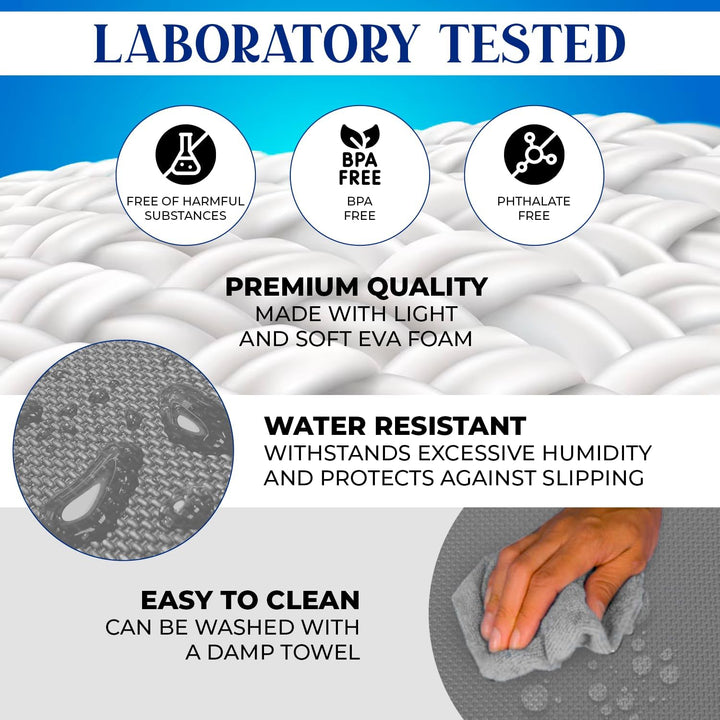 Ediesi, Bodenschutzmatte Fitness, Puzzlematte Boden, Pool Schutzmatte, Home Gym, Tatami, Gummimatte,