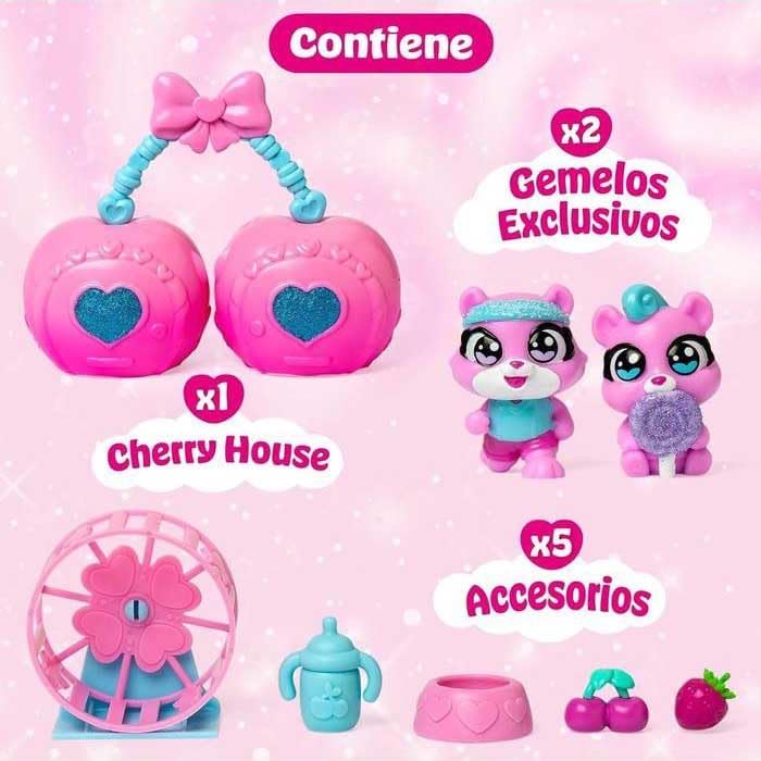Cherry House Hamster Twins Kirschhäuschen – enthält 1 Cherry House, 2 Exklusive Manschettenknöpfe un