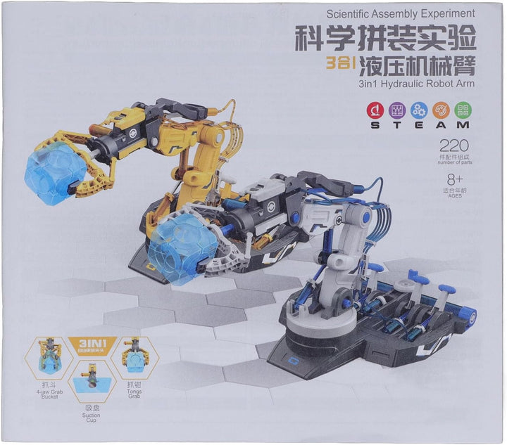 Tnfeeon Hydraulisch-mechanisches Armspielzeug, Hydraulischer Roboterarm mit Saugnapf für über 8 Jahr