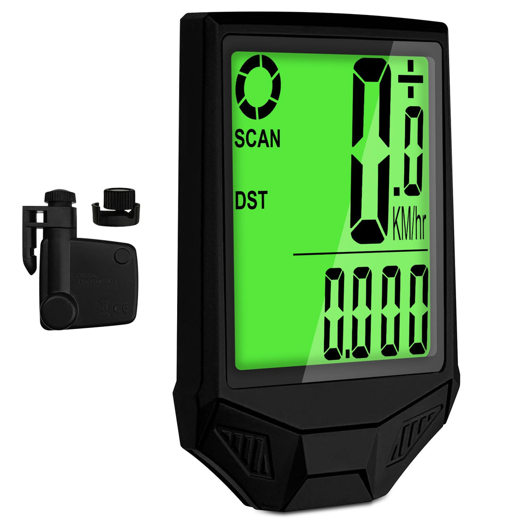 Fahrradcomputer Kabellos 20 Funktionen IP66 Wasserdicht mit Hintergrundbeleuchtetem Display Fahrrad