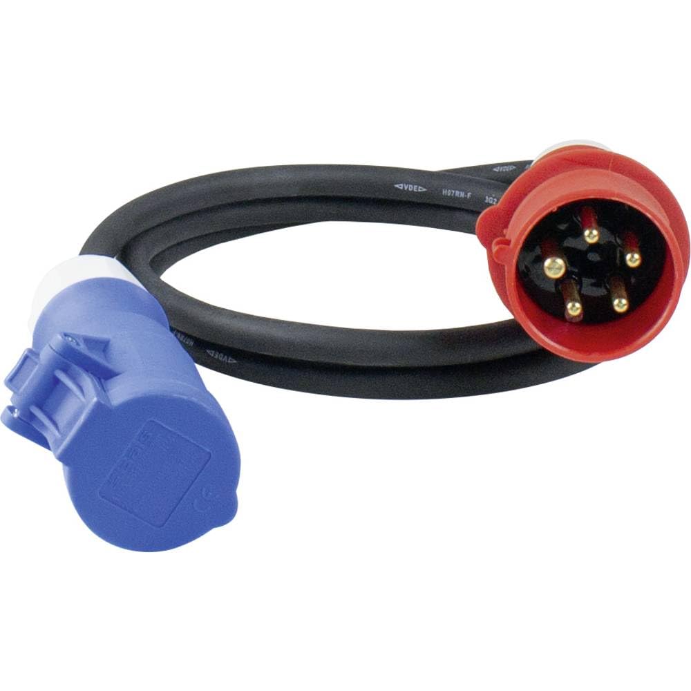 as - Schwabe Camping CEE-Adapterleitung 1,5 m - CEE-Stecker 5-polig + CEE Kupplung mit powerlight Sp