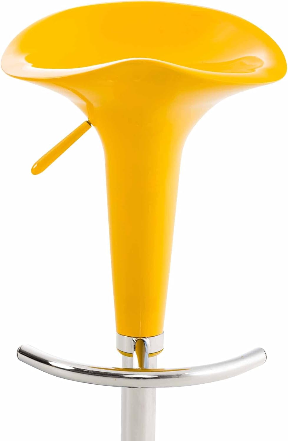 CLP Barhocker Saddle mit drehbarem Kunsttoffsitz und Fussablage I Höhenverstellbarer Hocker mit Meta