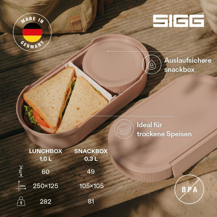 Sigg - LUMO Lunchbox L - Trenner & Auslaufsicherer Snackbox - Mikrowellen- & Spülmaschinengeeignet -