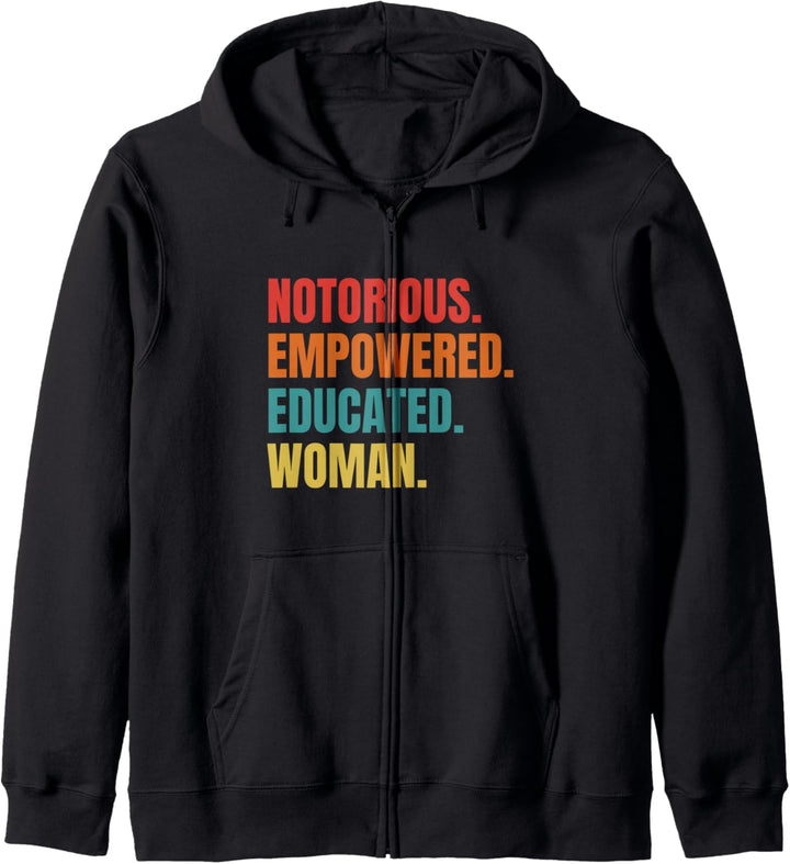 Feminist - Feminismus - Notorious - Empowered - Educated Kapuzenjacke