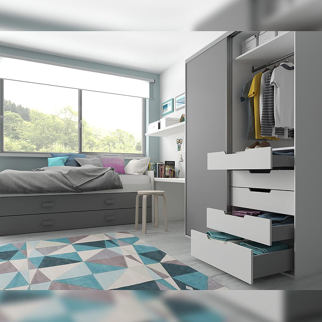 Emuca - Schubkastengarnitur für küche oder badzimmer mit Vollauszug und integriete Dämpfung, Höhe 10