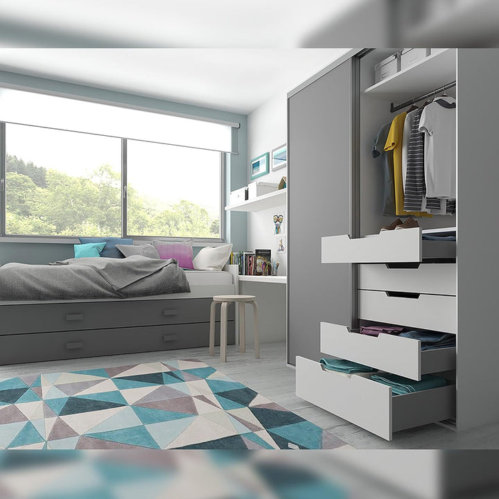 Emuca - Schubkastengarnitur für küche oder badzimmer mit Vollauszug und integriete Dämpfung, Höhe 10