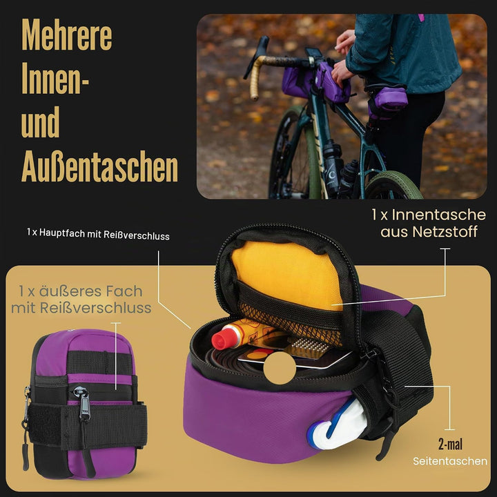 Lumiere & Co. Ultra Kleine Fahrradsatteltasche – 0,2L | 5″ × 3″ × 1″ | Sehr minimalistisches Design,