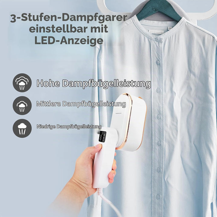 ZStarlite Dampfbügeleisen Mini mit LED-Anzeige,180°Faltbares tragbares Reisebügeleisen, Handgerät Bü