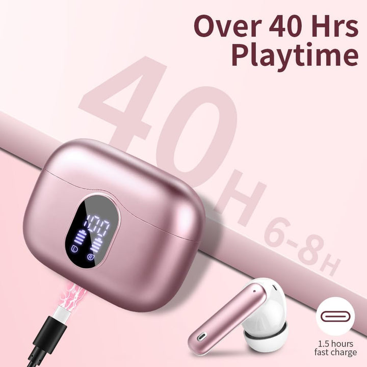 Btootos Bluetooth Kopfhörer, Kopfhörer Kabellos Bluetooth 5.4 Sport In Ear Kopfhörer mit 4 Mikrofon,