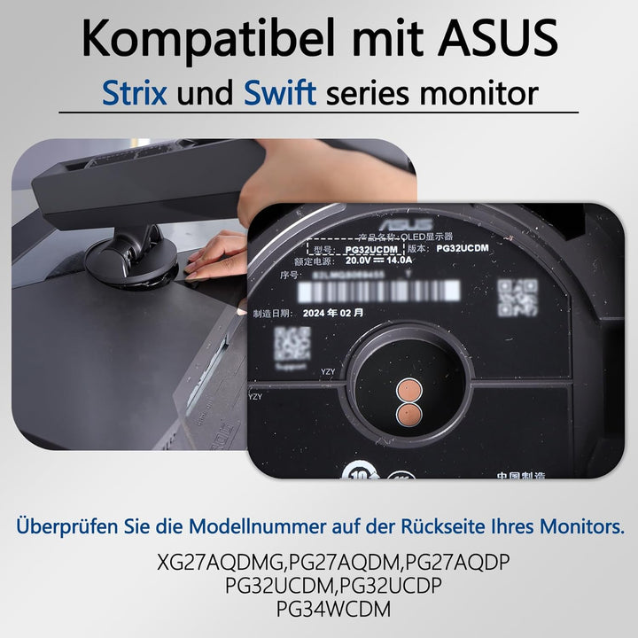 VESA-Adapter XG27AQDMG kompatibel mit ASUS ROG 27", 32" und 34" Monitoren (geeignet für XG27AQDMG, P