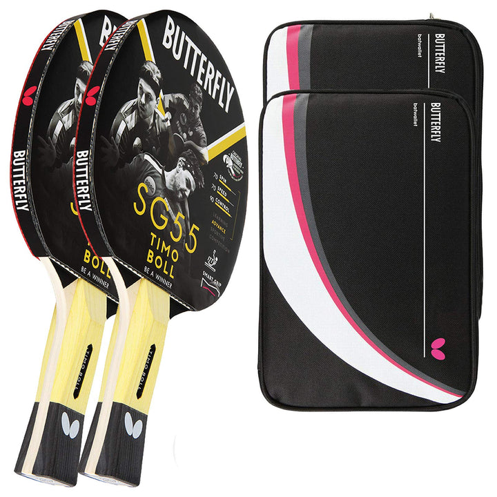 Butterfly® Timo Boll SG55 Tischtennisschläger | Tischtennis Racket Bat Hobby Training | geübte Freiz
