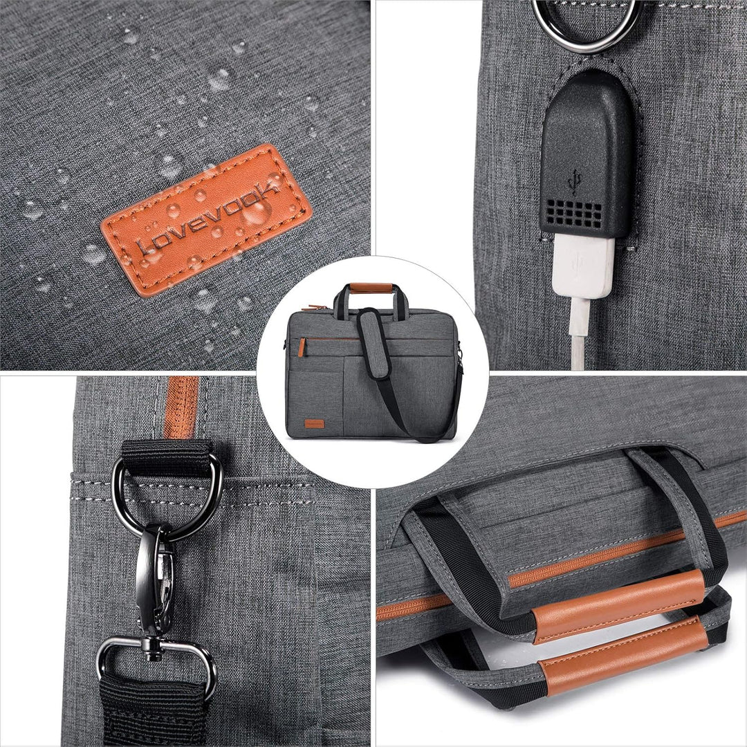 LOVEVOOK Laptop Tasche 15.6 Zoll Notebook Tasche 15.6 Zoll Wasserdicht Aktentasche Herren Schulterta