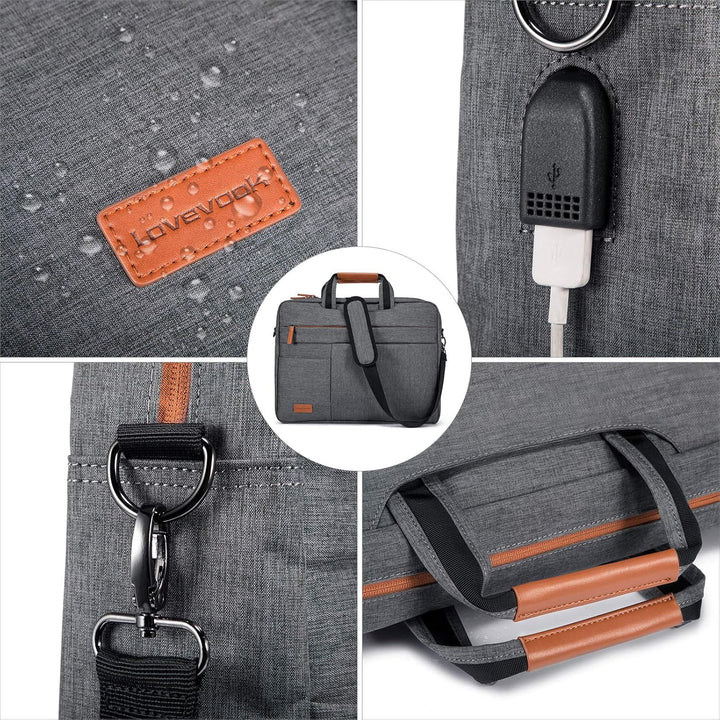 LOVEVOOK Laptop Tasche 15.6 Zoll Notebook Tasche 15.6 Zoll Wasserdicht Aktentasche Herren Schulterta