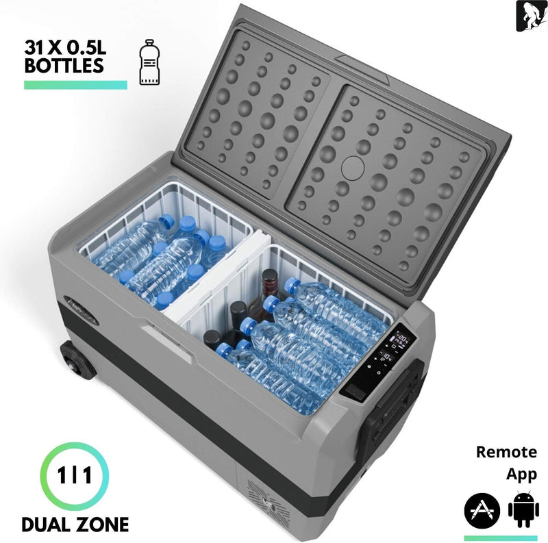 Yeticool TX50 Elektrische Kompressor-Kühlbox, Dual-Zone, App Steuerung per Bluetooth, 12/24 V und 23