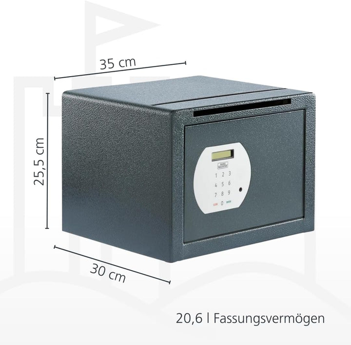 Burg-WÄCHTER Möbeltresor mit elektronischem Zahlenschloss und Einwurfschlitz, Inkl. Fachboden, Zur W