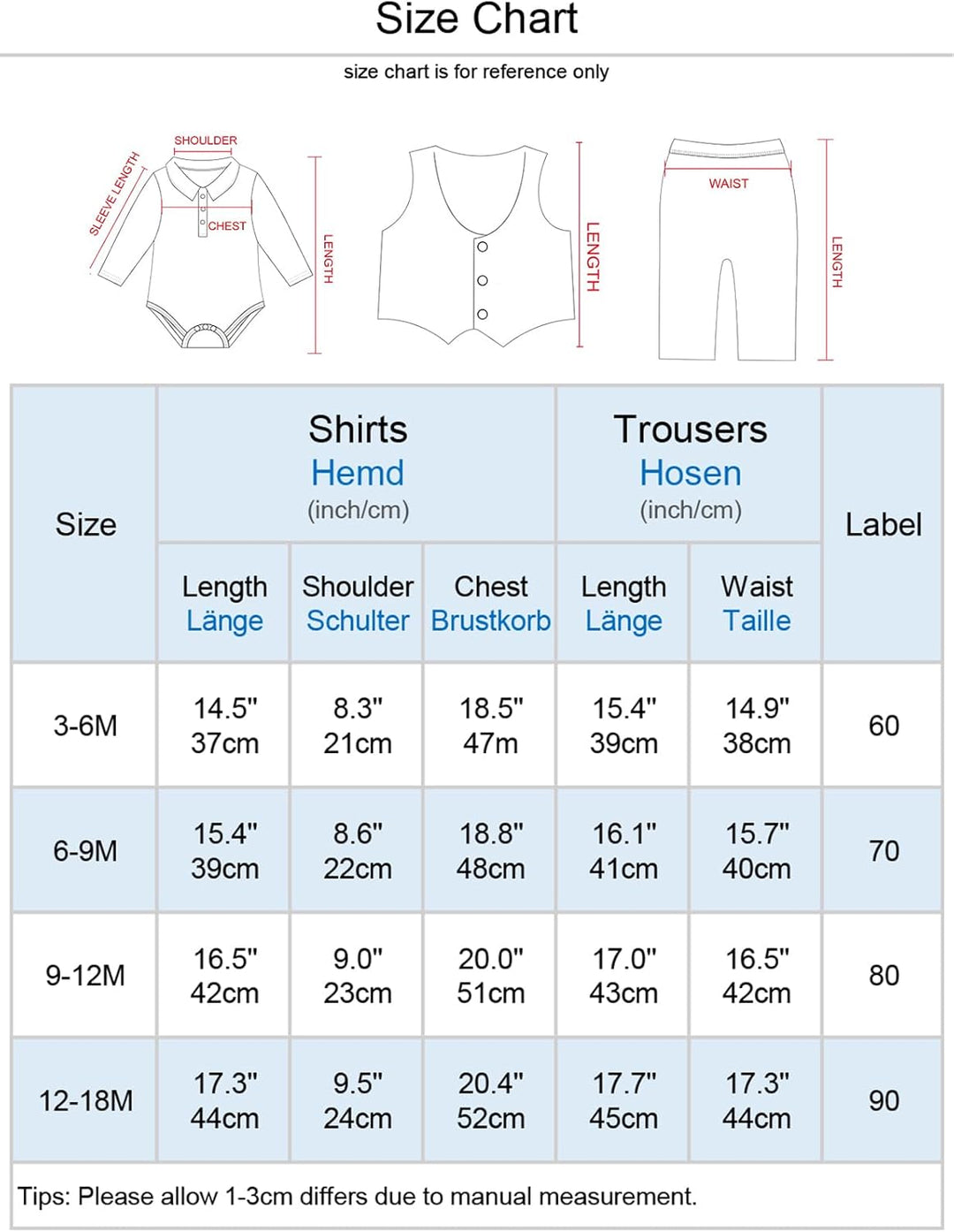 mintgreen Baby Anzug Junge, 3 Stück Formelles Outfit Taufanzug Gentleman Smoking Shirt & Weste + Hos