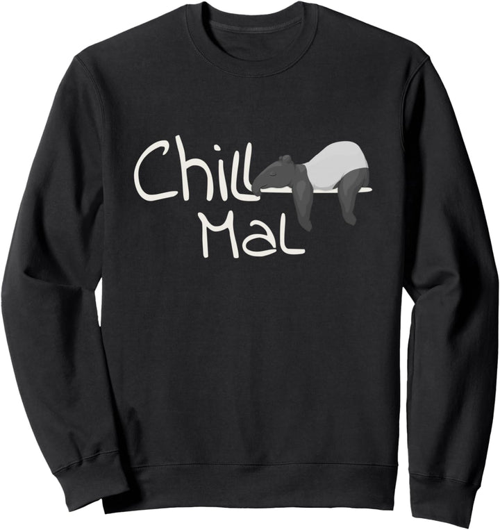 Chill Mal Tapir | Lässig schlafendes Schabrackentapir Sweatshirt