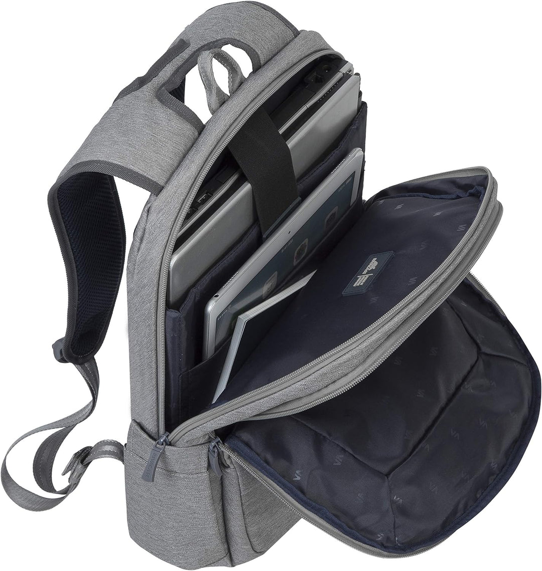 Rivacase wasserfester Laptop-Rucksack mit einem Fach für Notebook bis 15,6 Zoll und Tablet bis 10,1