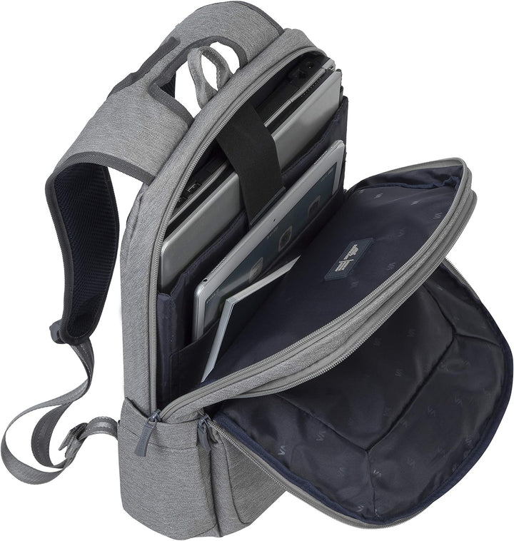 Rivacase wasserfester Laptop-Rucksack mit einem Fach für Notebook bis 15,6 Zoll und Tablet bis 10,1