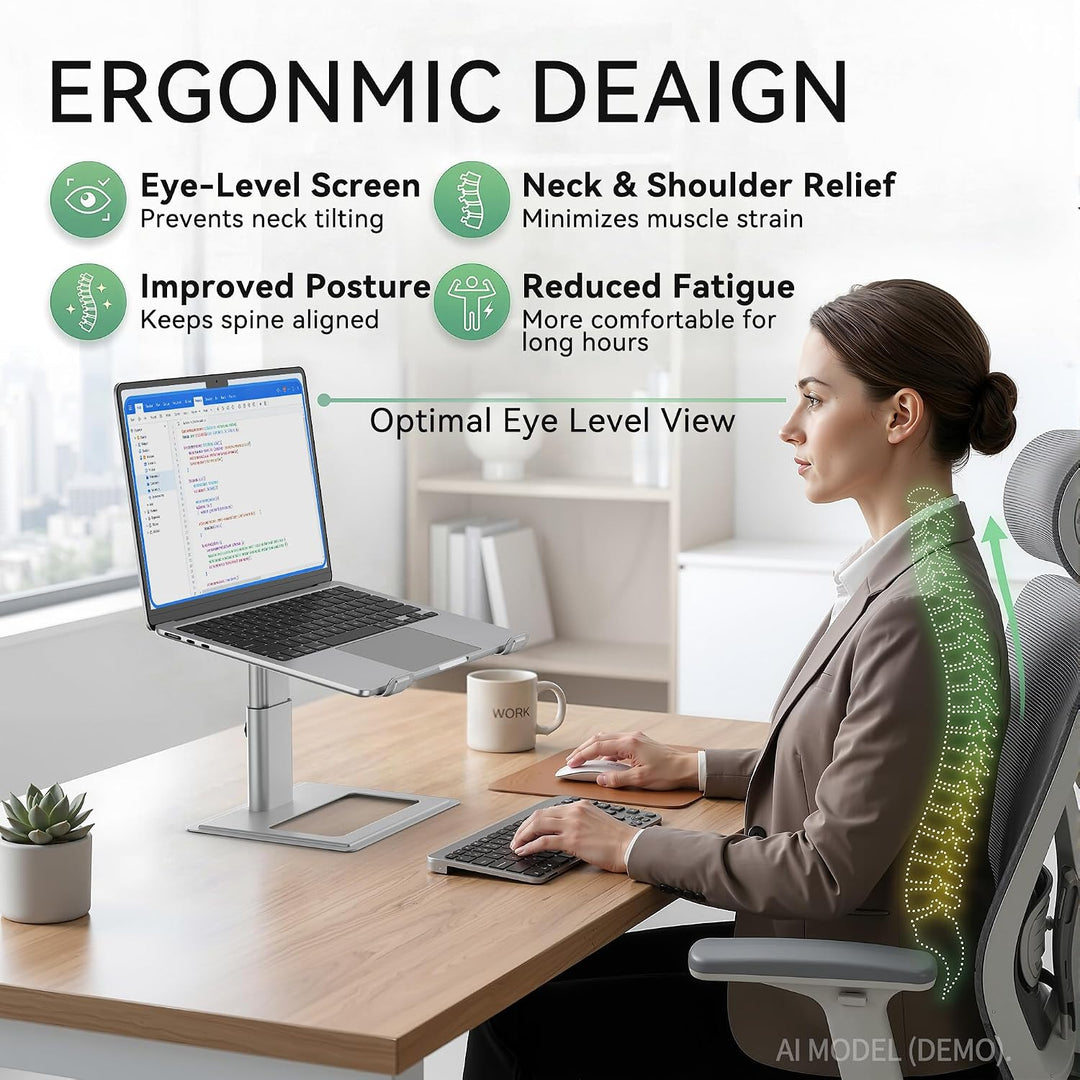 SOUNDANCE Verstellbarer Laptop-Ständer für Schreibtisch, Computerständer, ergonomischer Laptop-Halte