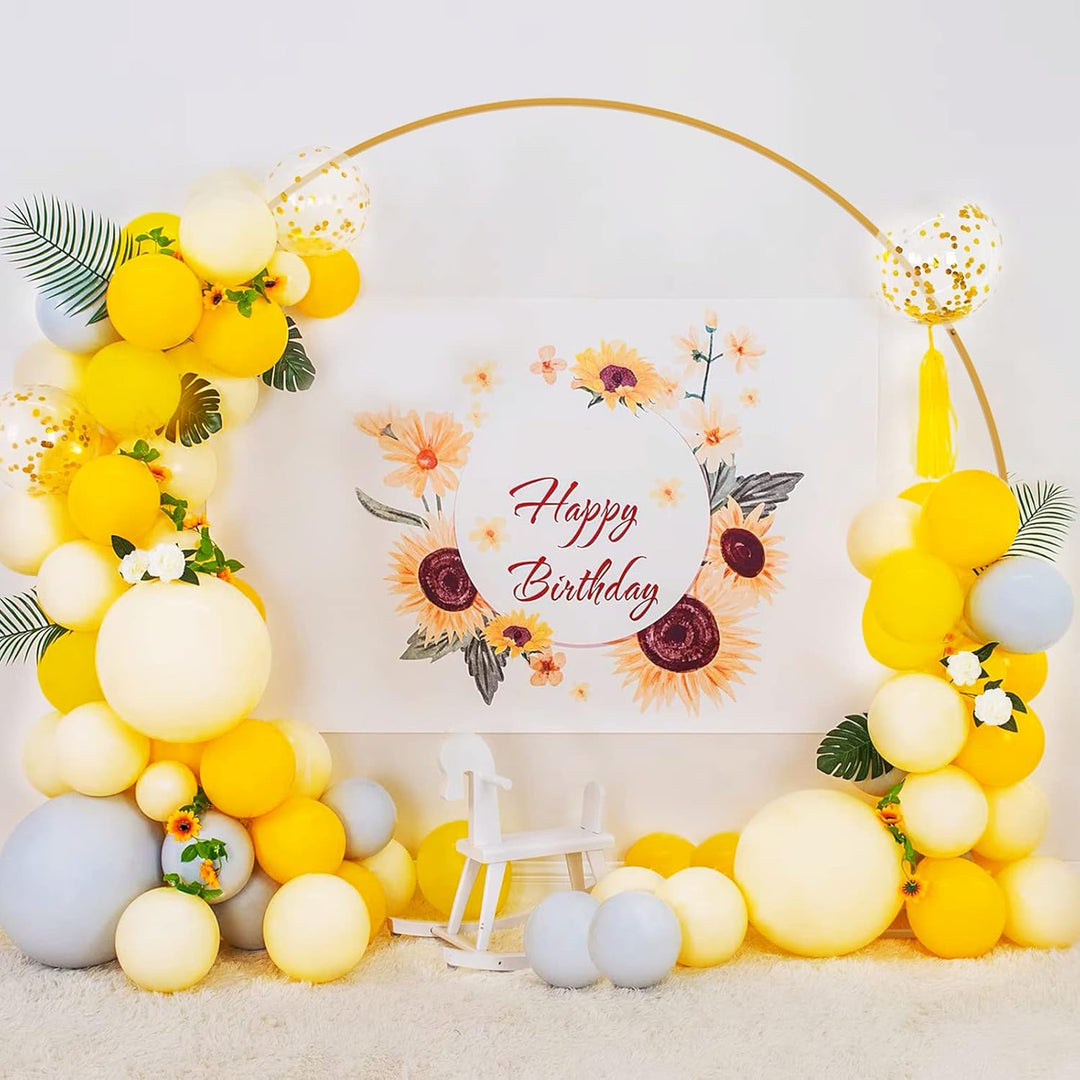 Wokceer 2,2 m Gold Ballonbogen für Hochzeit Hochzeitsbogen Ballon Bogen Stand für Party Metall Kreis