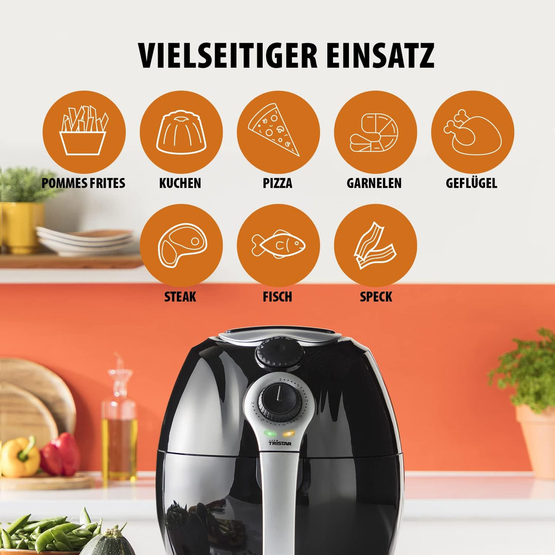 Tristar Heissluftfritteuse/Crispy Fryer XL mit einstellbarem Thermostat und Timer | ohne ÖL - einfac