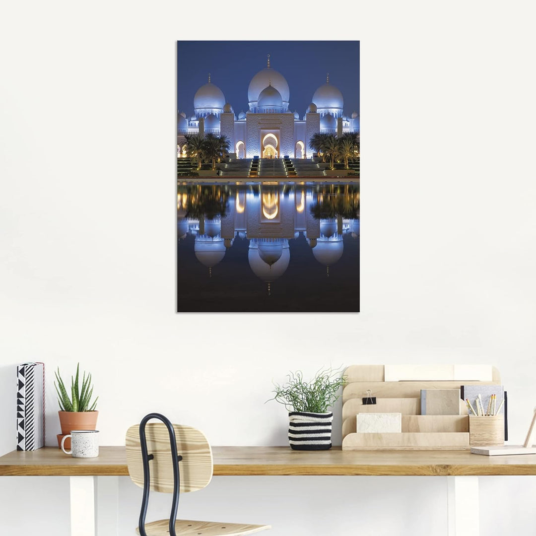 ARTland Wandbild Alu Verbundplatte für Innen &amp; Outdoor Bild 40x60 cm Moschee Scheich Zayid Islam Mus