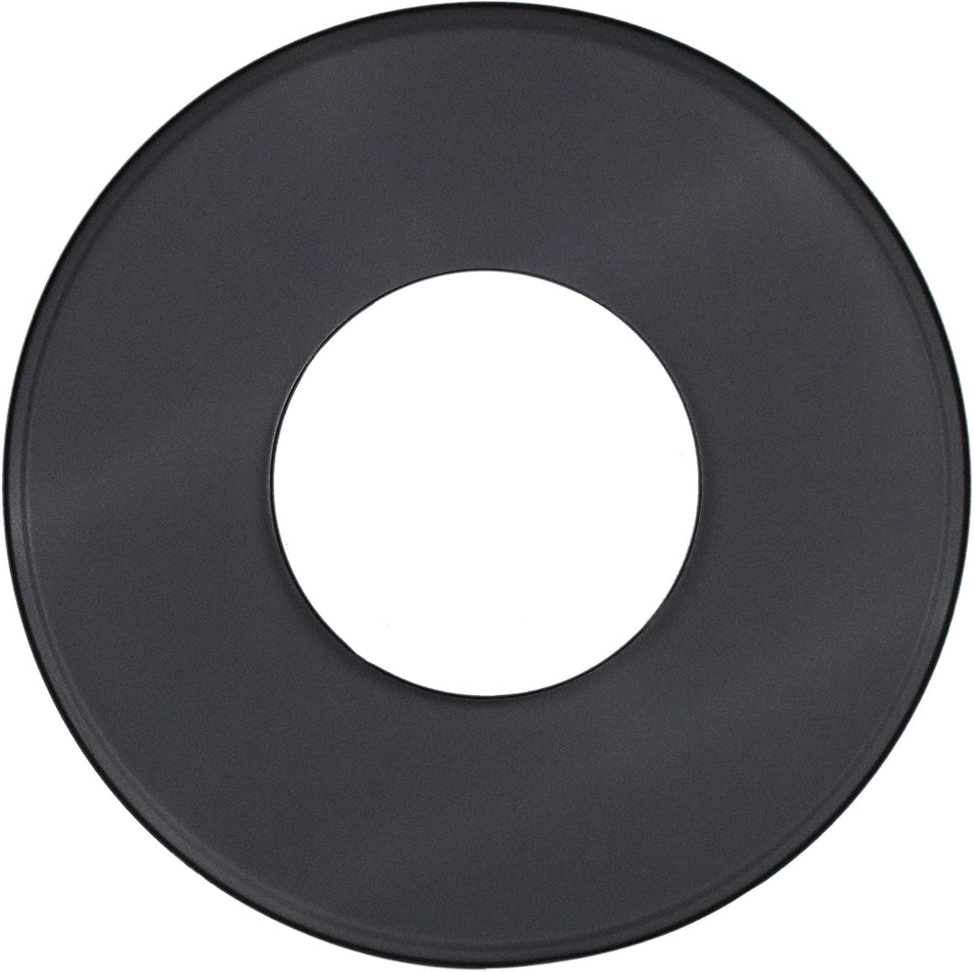 LANZZAS Ofenrohr Wand-Rosette mit 90 mm Rand, im Durchmesser Ø 150 mm, Farbe: gussgrau - weitere Roh