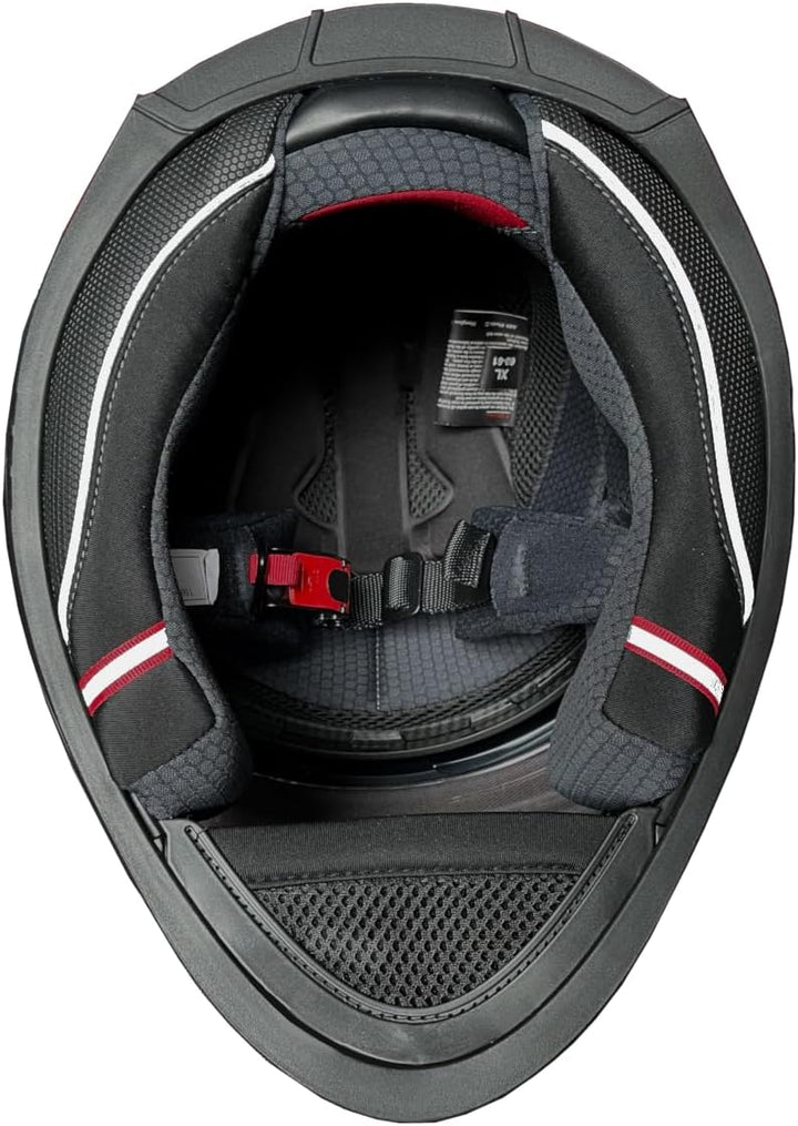 Integralhelm Helm Motorradhelm Rollerhelm RALLOX 09B Grösse XL matt schwarz mit Sonnenvisier, XL