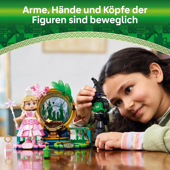 LEGO Wicked – Elphaba & Glinda Figuren – Spielzeug mit viel Zubehör, darunter EIN Besen, eine Krone,
