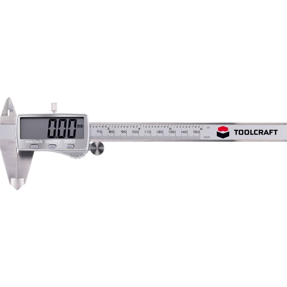 TOOLCRAFT Digitaler Messschieber 150 mm I Schieblehre I Schublehre I elektronische Schieblehre I Mes
