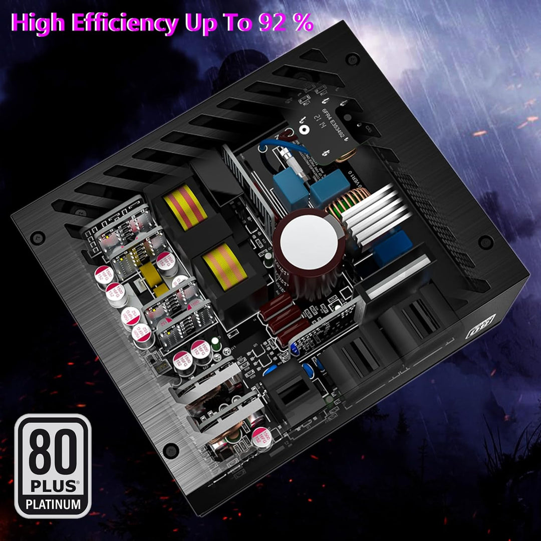 LC-Power LC1000P 80 Plus Platinum Vollmodulares Netzteil mit 850W Leistung und 10 PCI-Express-Anschl